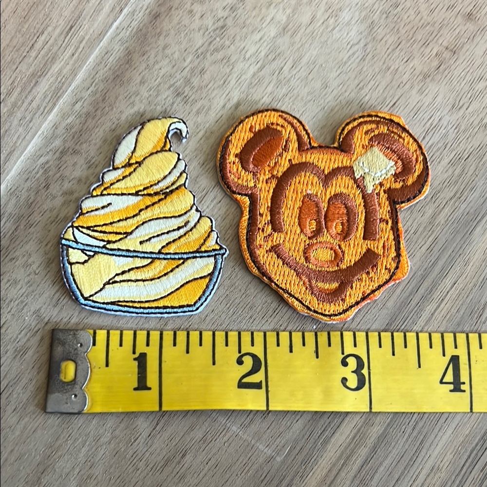 Disney snacks dole whip and Mickey waffle Embroidered Patches